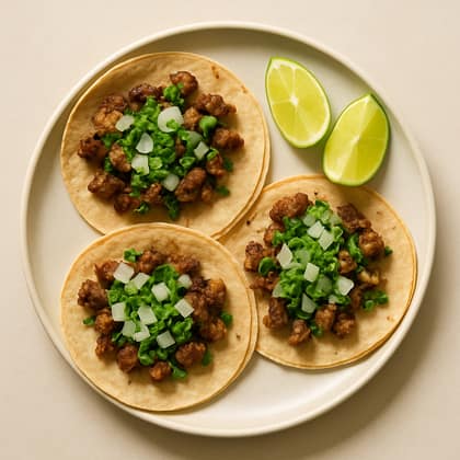 A freshly prepared plate of food